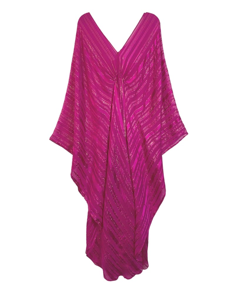 Front of a size O/S Satin Kaftan in Pink by Baacal. | dia_product_style_image_id:219184